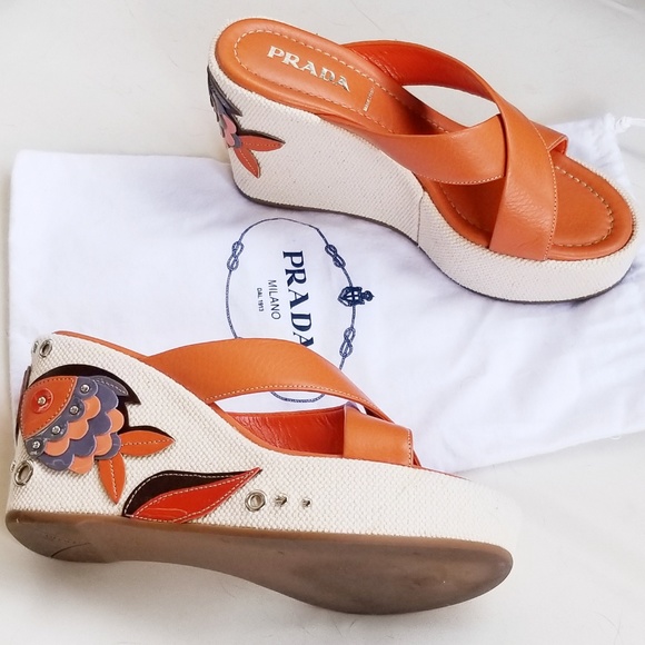 💖HOST PIC!!💖 PRADA - Sea Fish Wedges - Picture 4 of 8